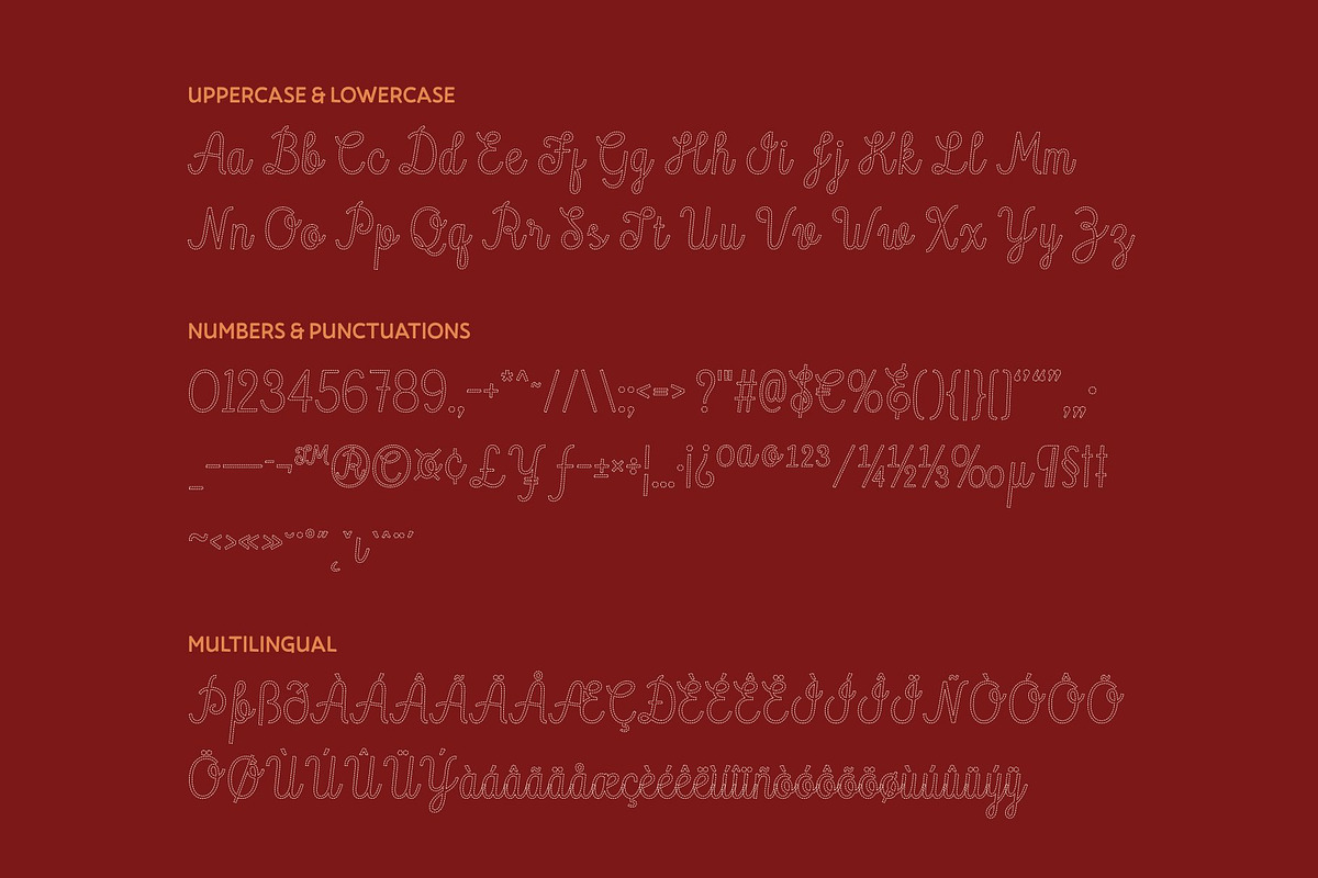 CS Blossom Dashed, a Script Font by Craft Supply Co. (Photo 8 of 8)