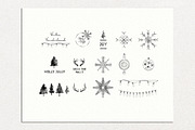 Vintage Christmas Card Badges Pack, a Templates & Theme by Aloha Philly (Thumbnail 1 of 6)