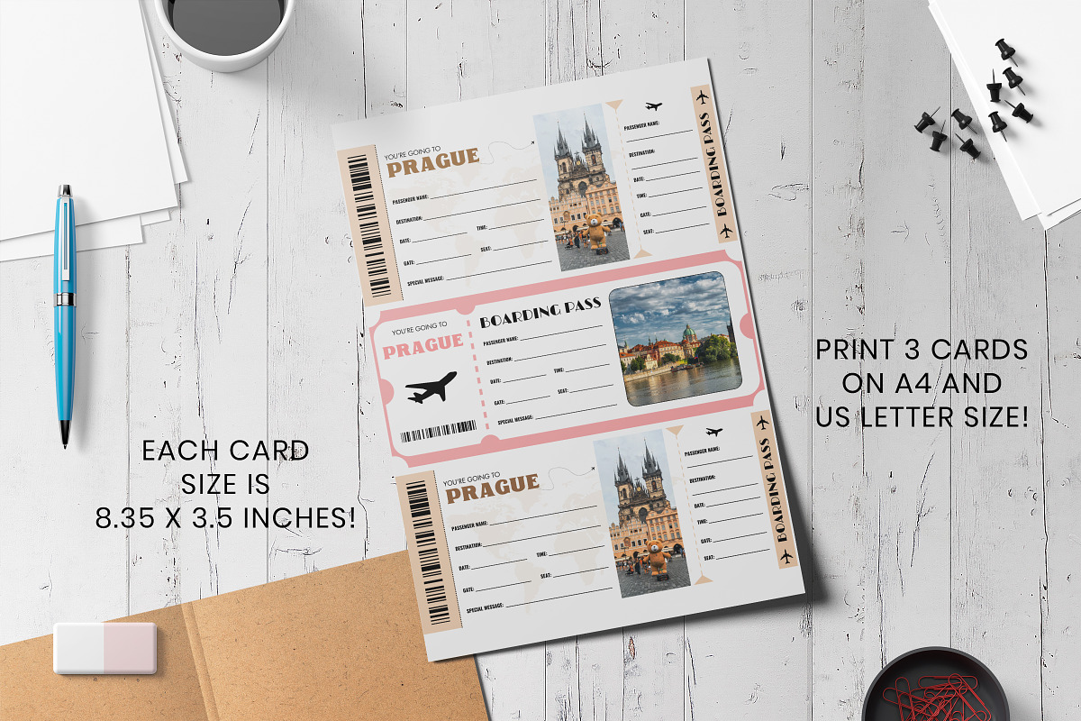 Prague Trip Surprise Gift Ticket, a Design Template by Snapybiz (Photo 4 of 10)
