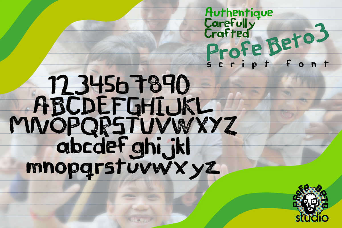 Profebeto3 Script Font, a Handwritten Font by El Profe Beto Studio (Photo 2 of 6)