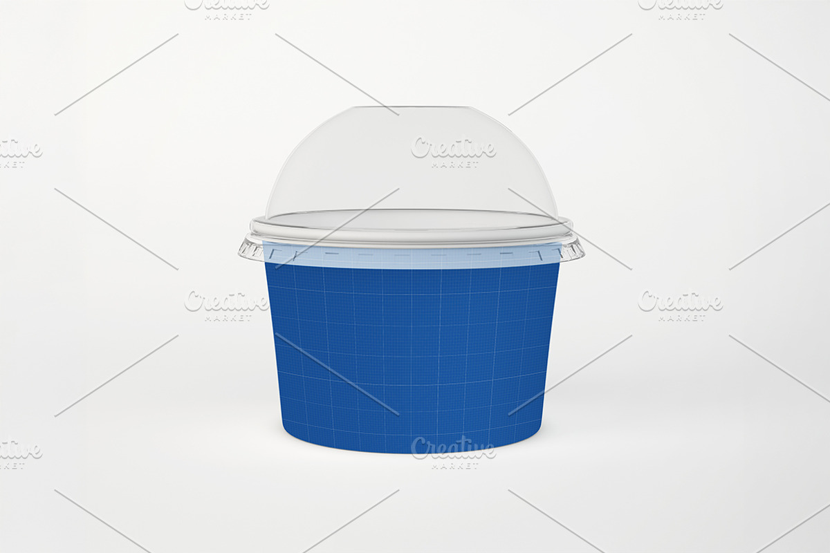 Round Ice Cream Cup Mockup, a Cups & Container Mockup by Qaleb Studio