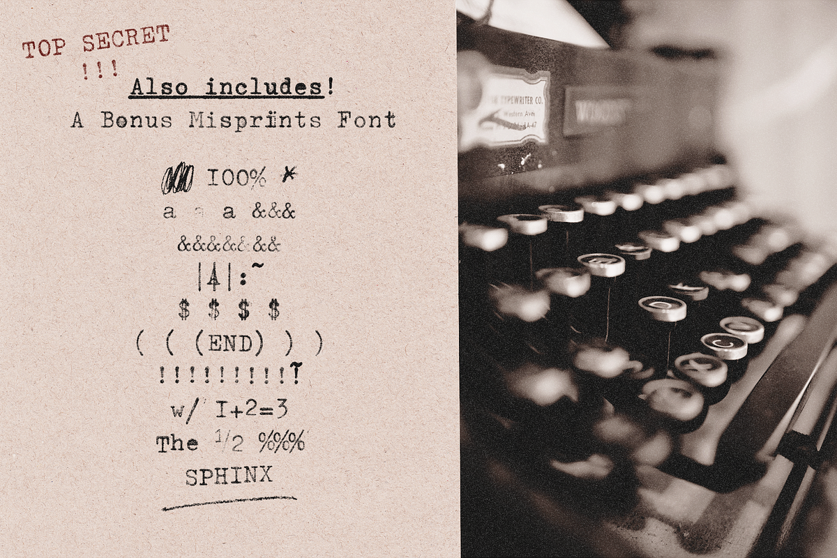 Office Typewriter SVG font, a Serif Font by Ana's Fonts (Photo 9 of 10)