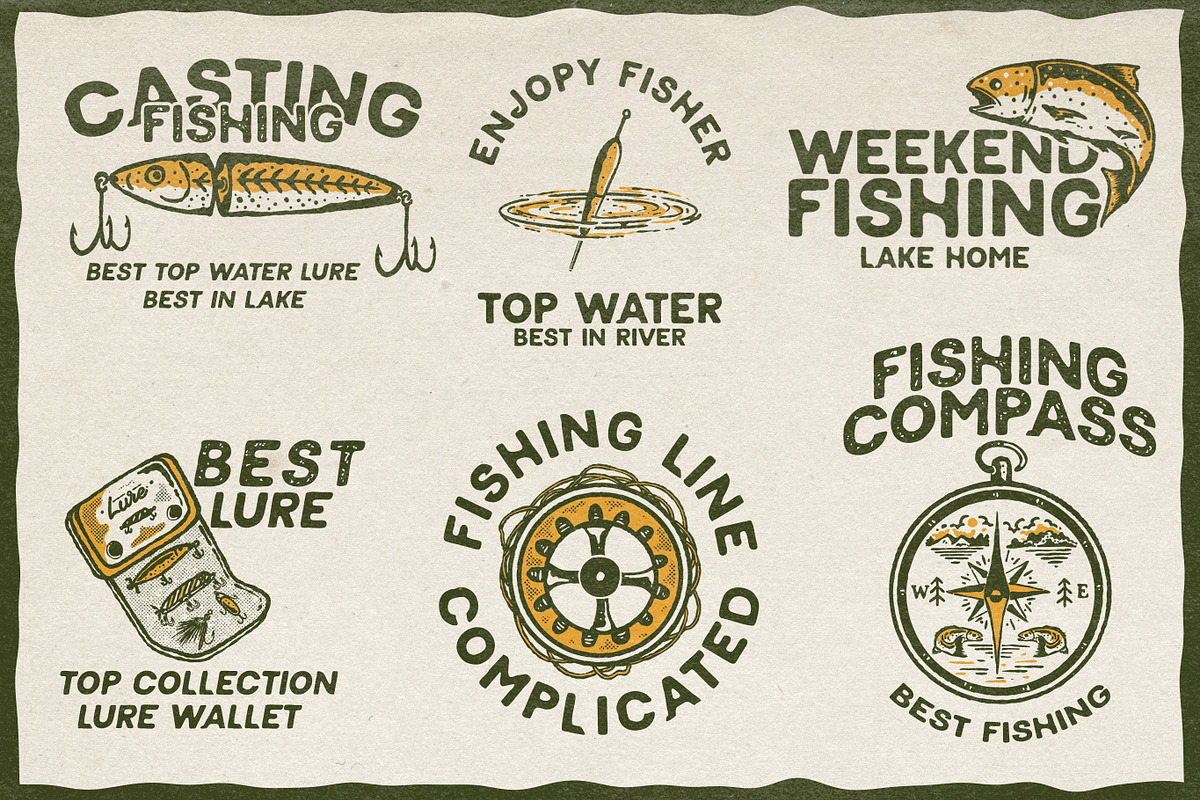 Fishing Outdoor Illustrations, an Object Illustration by Oldden Works (Photo 3 of 11)