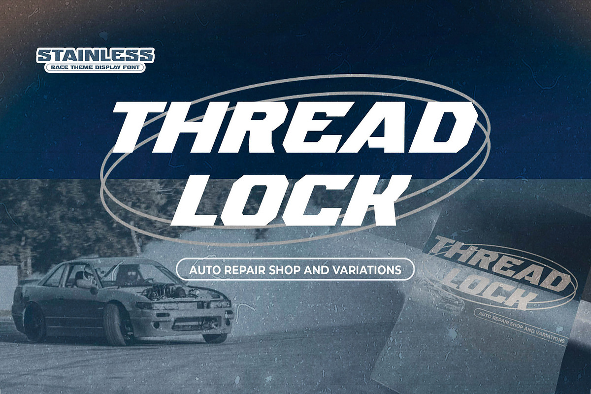 STAINLESS - Race Theme Display Font, a Font by Gassstype (Photo 4 of 9)