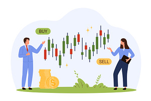 Business Stock Market Chart, a Finance Illustration by Flashvector