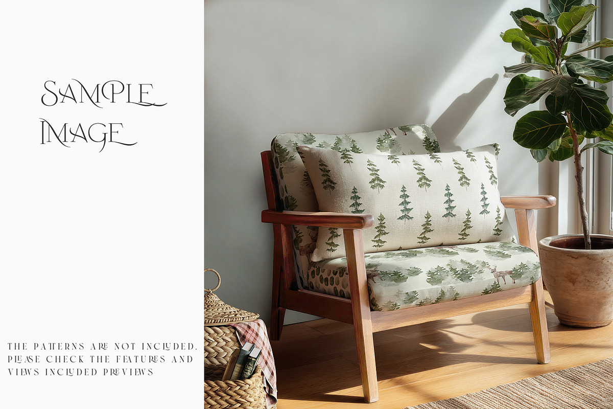 Armchair Upholstery & Pillow Mockups, a Mockup by mock-ups (Photo 19 of 22)