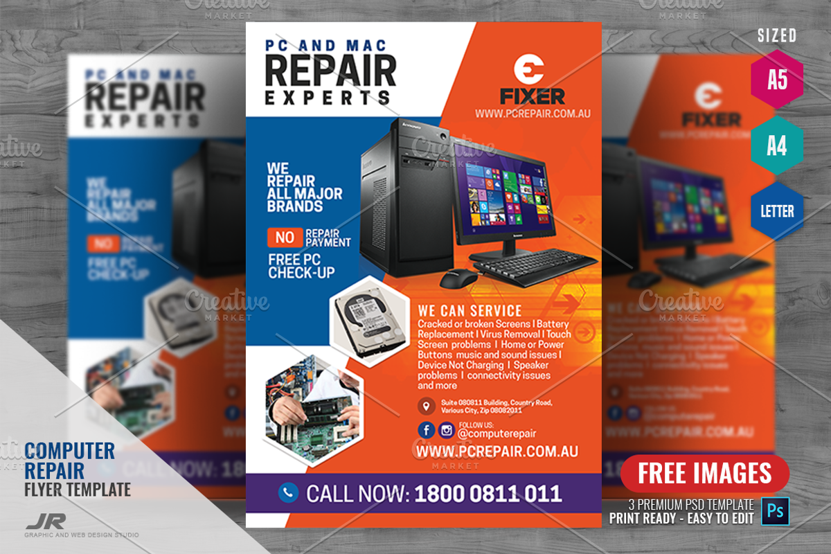 Computer and Gadget Specialist Flyer, a Flyer Template by PSDPixel
