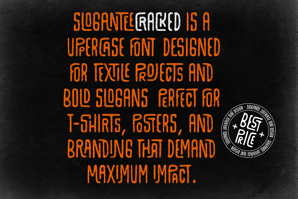 SloganTee Cracked Uppercase font, a Font by akropol (Photo 3 of 6)