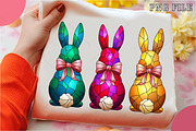 Stained Glass Easter Coquette Bunny, an Illustration by OK Design (Thumbnail 1 of 6)
