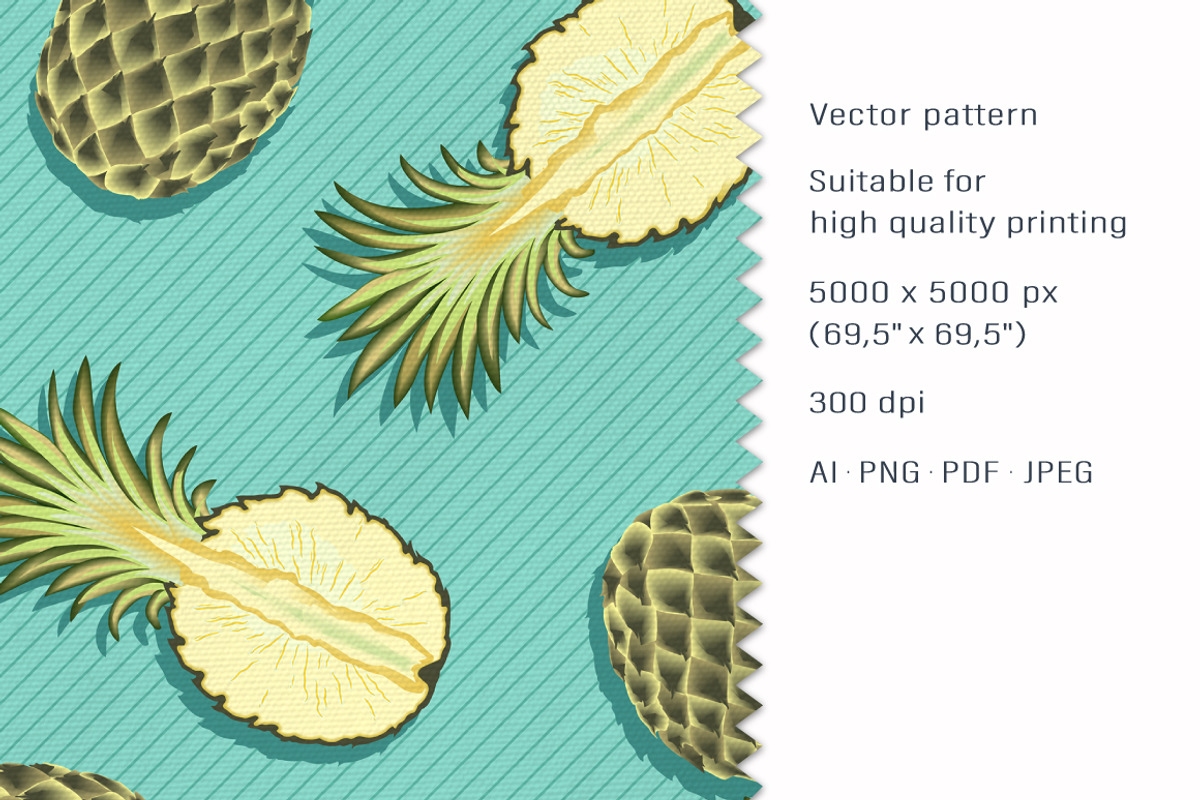 Pineapples - pattern, a Pattern Graphic by Yummy (Photo 2 of 7)