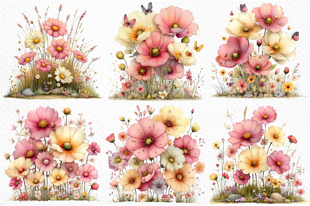 Whimsical Meadow Scenes Clipart, an Illustration by Craft Nest (Photo 3 of 12)