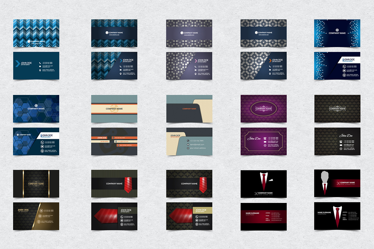 250 Business Card Vector Templates, a Business Card Template by Bobboz Store (Photo 16 of 18)