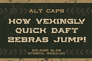 Soldier Slab Stencil Font Duo, a Slab Serif Font by Alphabet Agency (Thumbnail 3 of 8)