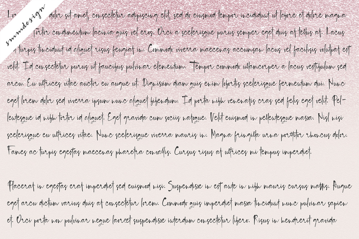 Blush Pink Handwritten Script Font preview 3