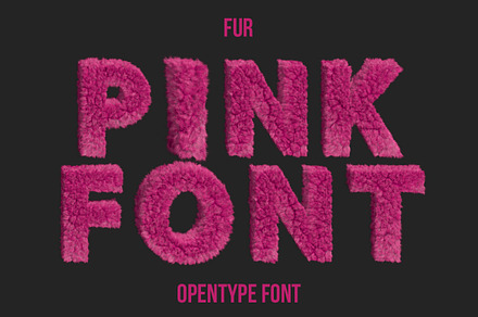 Fur Pink Font, a Font by Handmadefont
