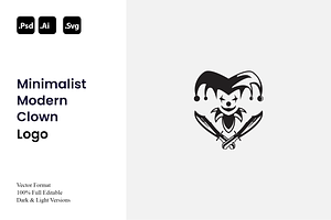 Minimalist Modern Clown Logo, a Branding & Logo Template by Luxury Logos