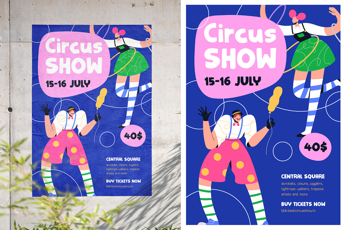 Carnival, circus show poster, banner, a Background Graphic by Good Studio (Photo 4 of 6)