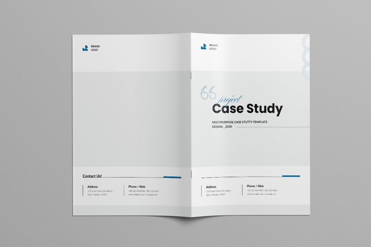 Case Study Booklet | CANVA & INDD, a Brochure Template by Pixelpick