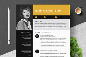 Modern Resume/CV Template For Word