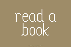 Read a Book font