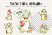 School Dino Sublimation, an Illustration by Artnoy (Thumbnail 1 of 8)
