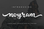Noyram - Brush Script Fonts, a Script Font by Patria Ari (P4tcreativa) (Thumbnail 1 of 9)