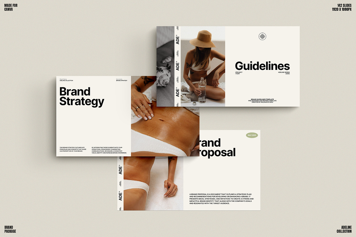 ADE / 3in1 Branding Pack, a Presentation Template by Wildnun Studio (Photo 1 of 43)