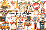 Autumn Back to School Clipart, an Illustration by Libby Wishes (Thumbnail 1 of 7)
