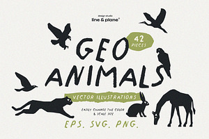 Geometric Animals | Cut-out Vectors, an Object Graphic by line & plane
