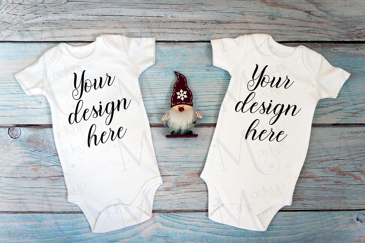 Christmas t-shirts, bodysuit mockups, a Print Template by MockupMarket (Photo 12 of 27)