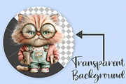 Quirky Cat Mom Retro Glasses Clipart, a Seasonal Illustration by Canvas Craft (Thumbnail 2 of 7)