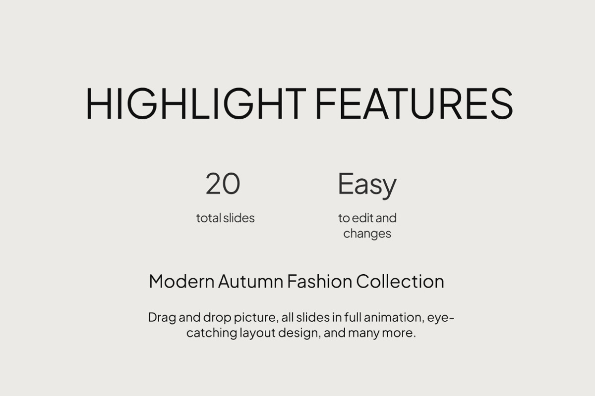 Modern Autumn Fashion Collection, a Presentation Template by Loin Studio (Photo 2 of 4)
