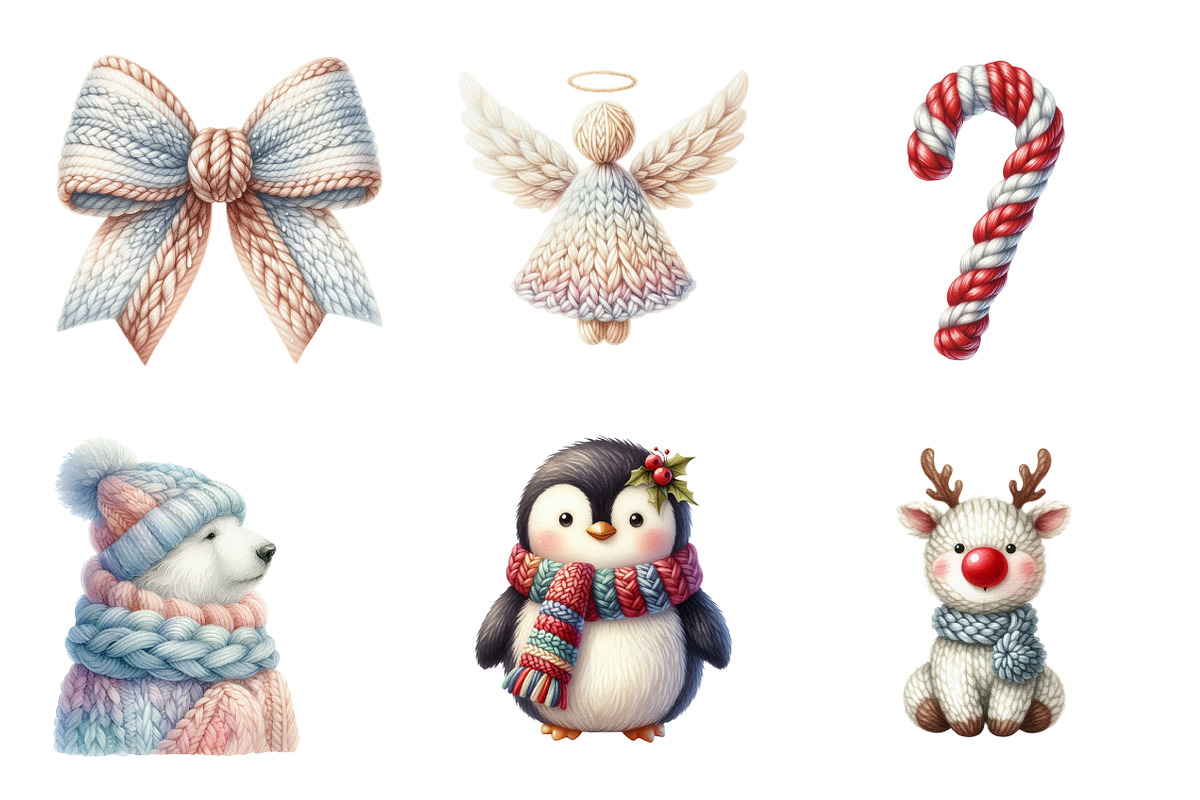 Faux Yarn Christmas PNG, an Illustration by Design Market (Photo 3 of 5)