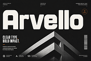 Arvello – Modern Display Font, a Sans Serif Font by overlaytemplates (Thumbnail 1 of 5)