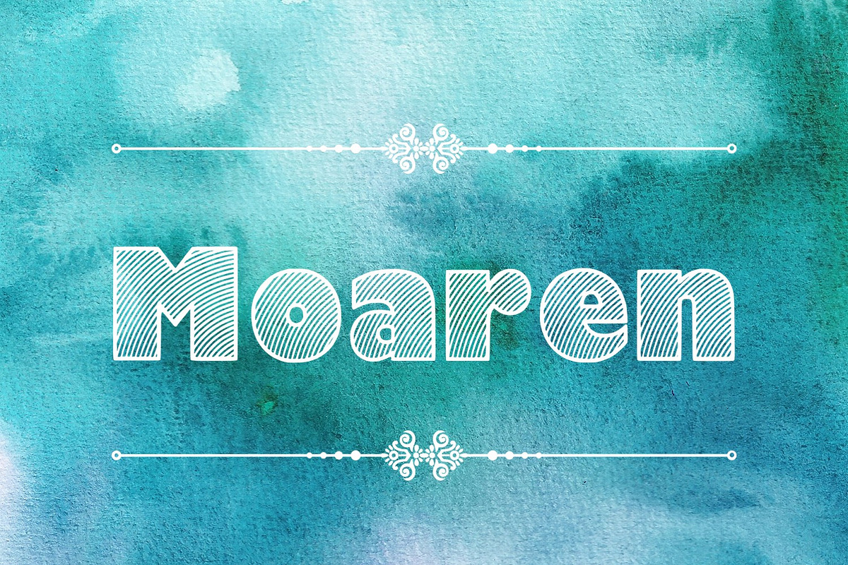 Moaren Font preview 3