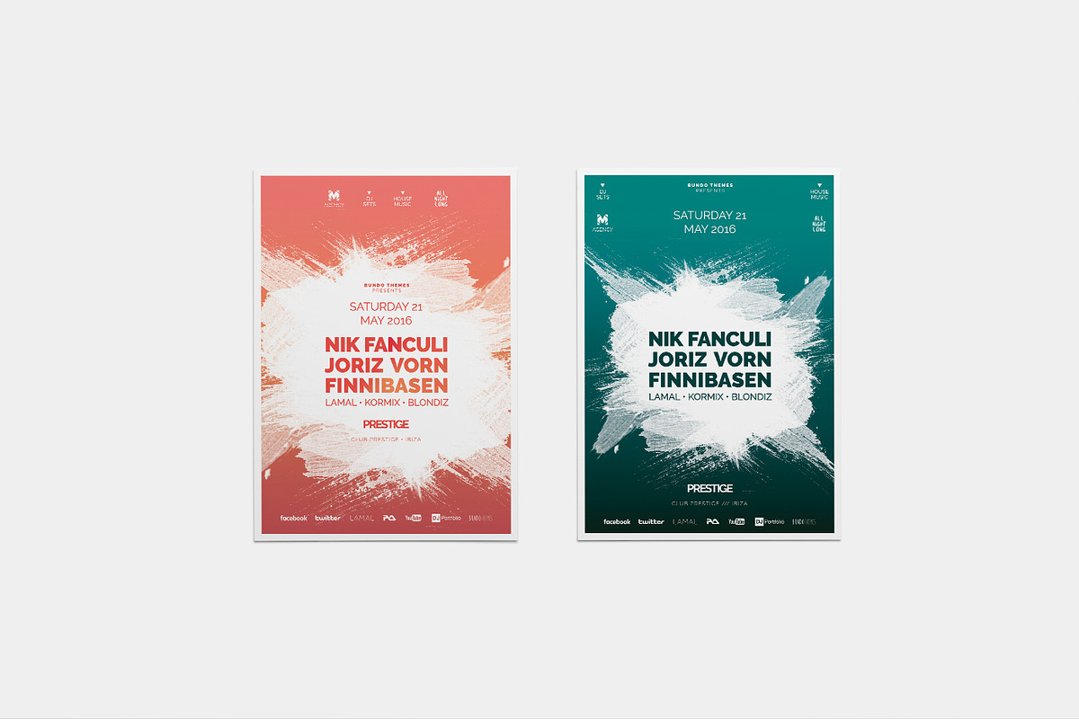 50%OFF 8 Club and Event Flyer Bundle, a Flyer Template by Bundo Themes (Photo 4 of 10)