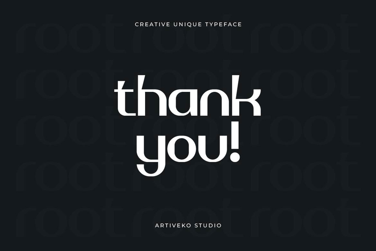 Pageroot – Unique Creative Font, a Sans Serif Font by Artiveko (Photo 8 of 8)