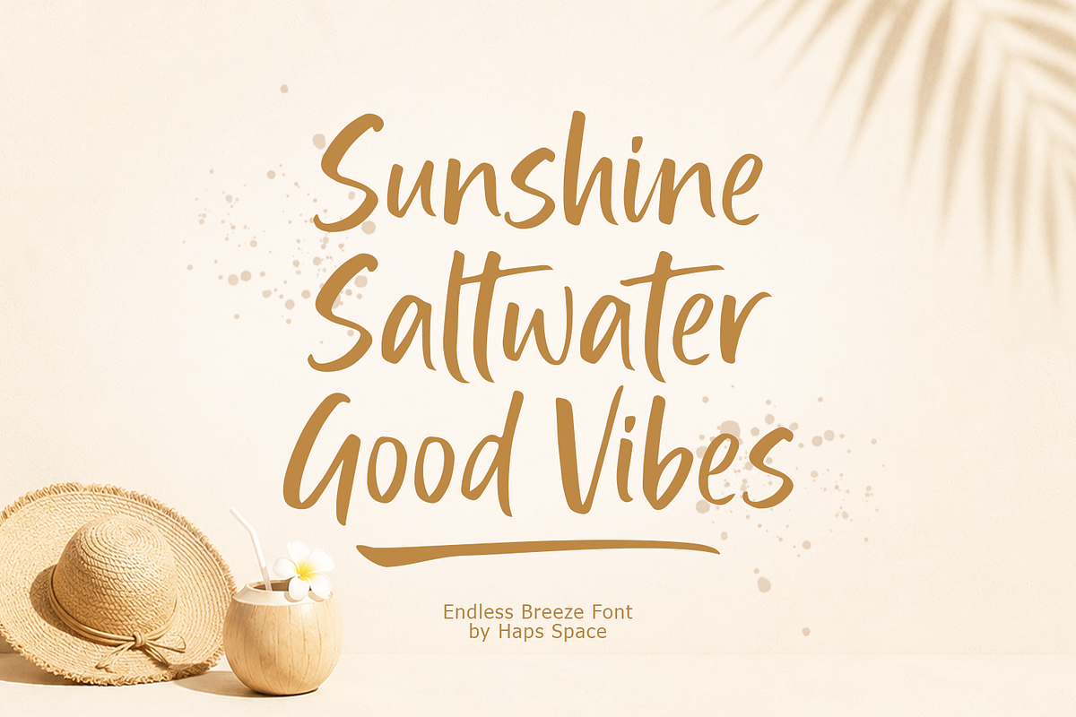 Endless Breeze Natural Handwritten, a Handwritten Font by Haps Space (Photo 2 of 8)