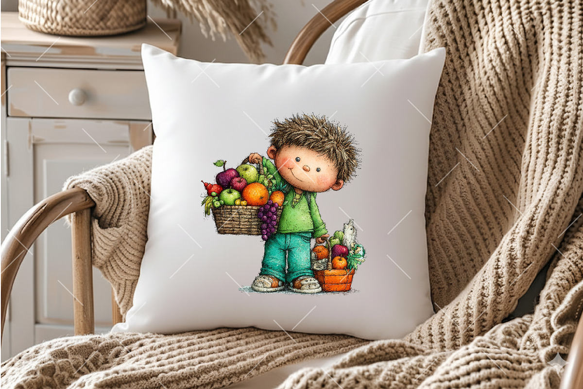 Whimsical Summer Funny Kids Clipart, an Illustration by OK Design (Photo 5 of 6)