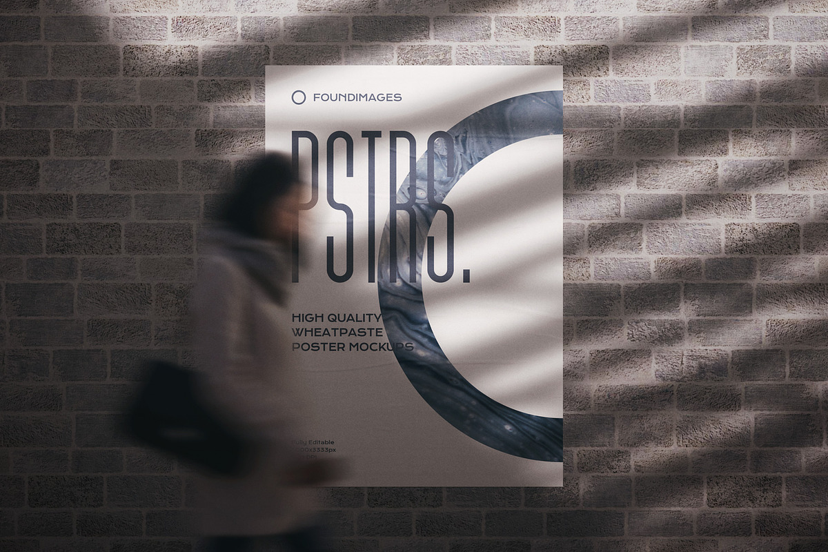 50 poster mockup bundle glued paper, an Advertising Mockup by FoundImages (Photo 35 of 55)