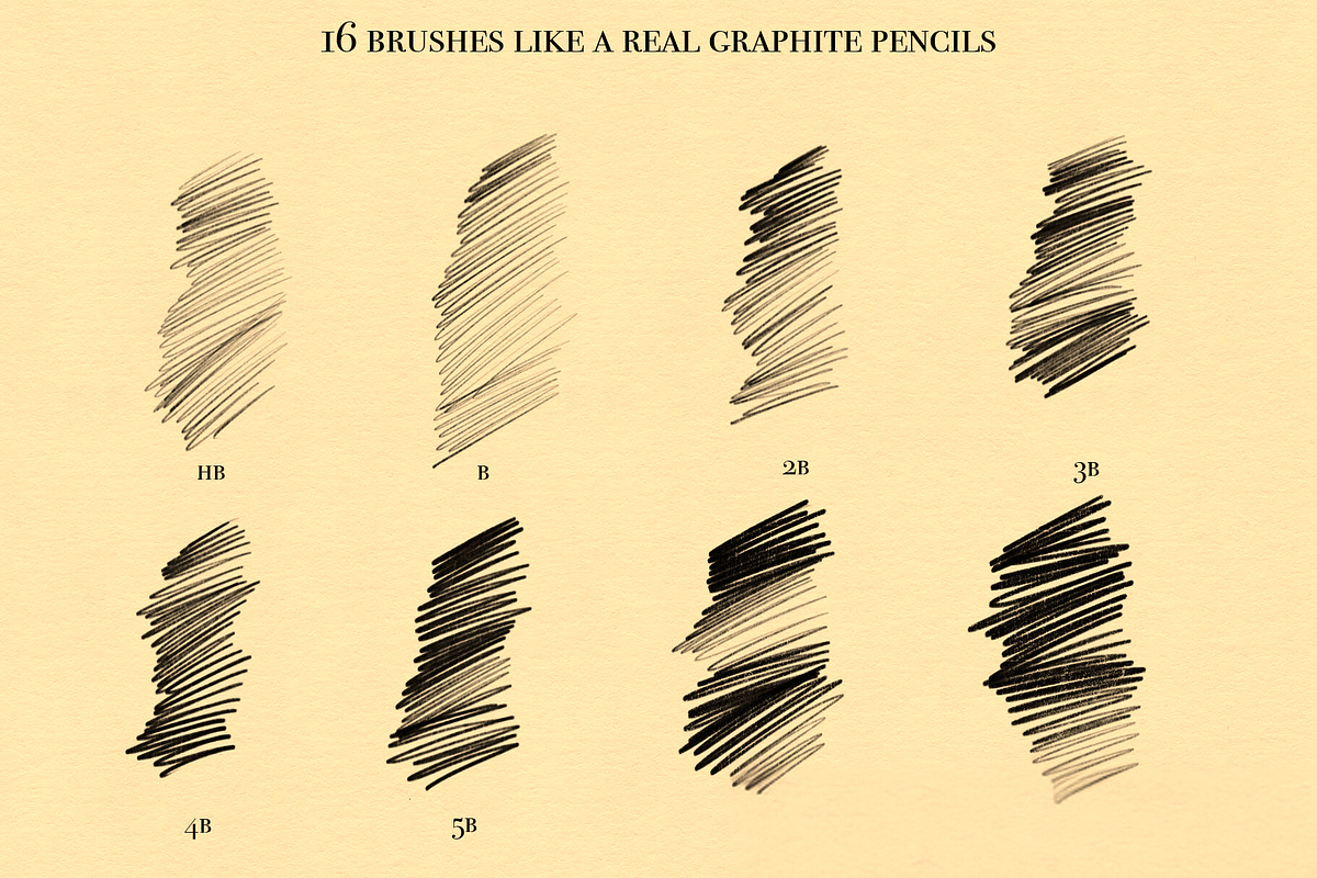Graphite Pencils for Procreate, a Brush Add-On by PaperMoon (Photo 7 of 7)