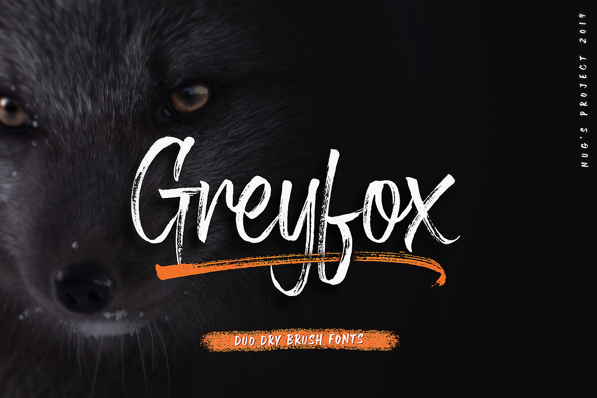Greyfox Duo dry Brush font