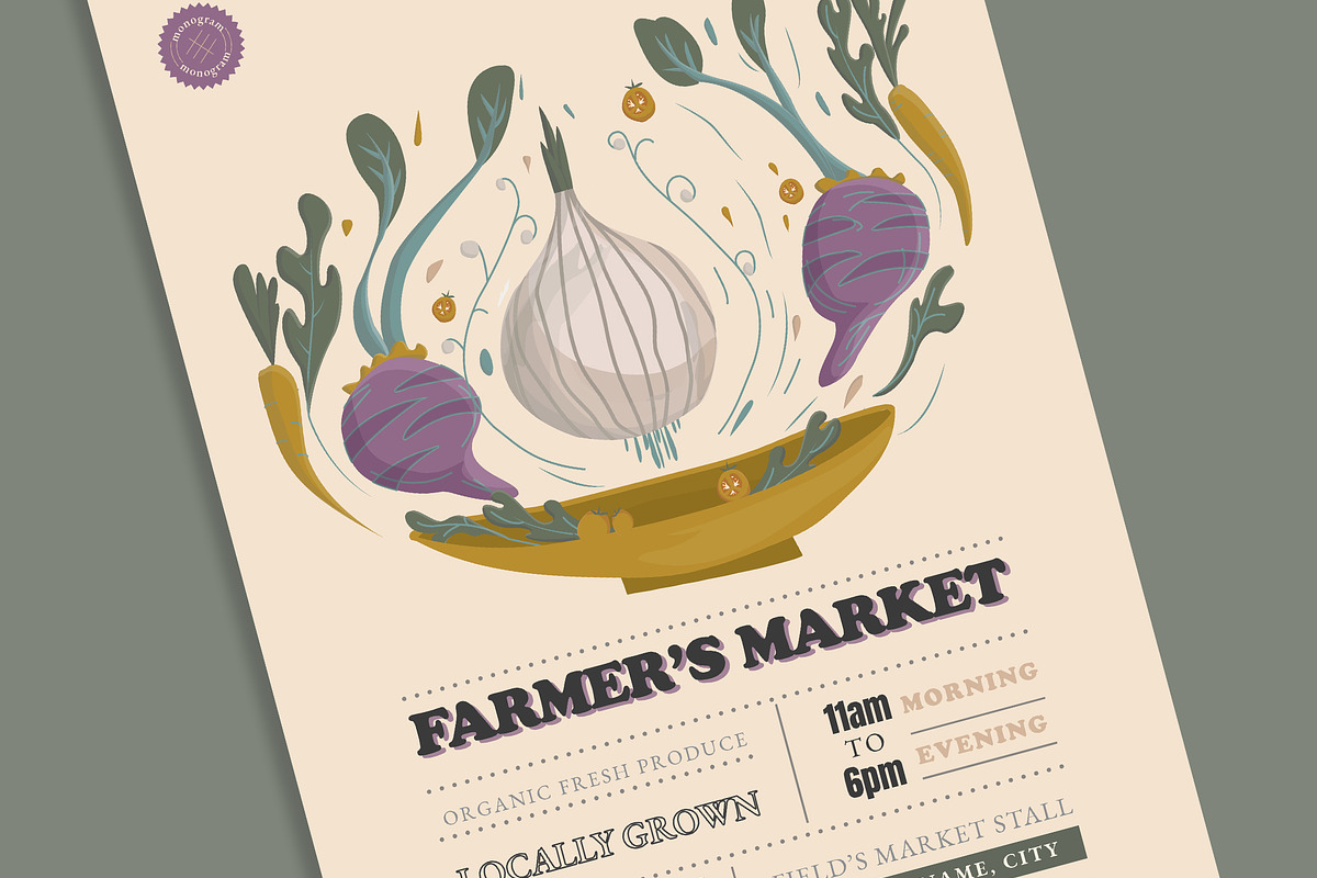 Farmer's Market Poster, a Social Media Template by wavebreak (Photo 1 of 2)