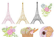 Summer In Paris Clipart, an Illustration by GlamArtZhanna (Thumbnail 4 of 4)
