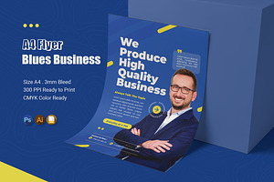 Blues Business Flyer, a Flyer Template by Esensifiksi.studio