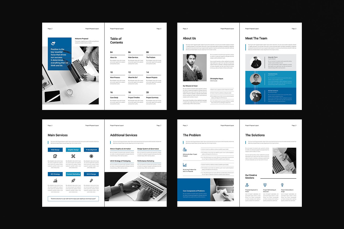 Project Proposal Template, a Brochure Template by DesignCrest (Photo 2 of 14)