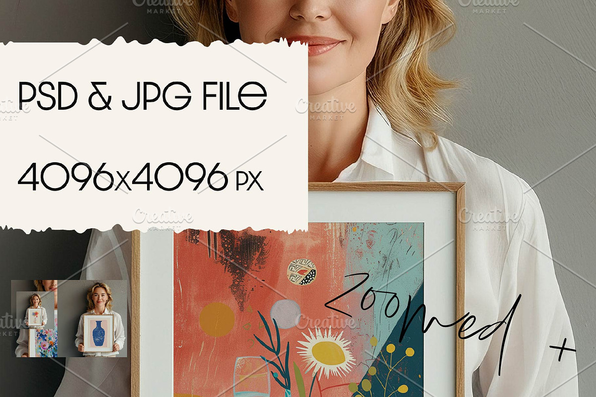 BUNDLE Frame Mockups with Person, a Household Mockup by MOAROShop (Photo 6 of 8)