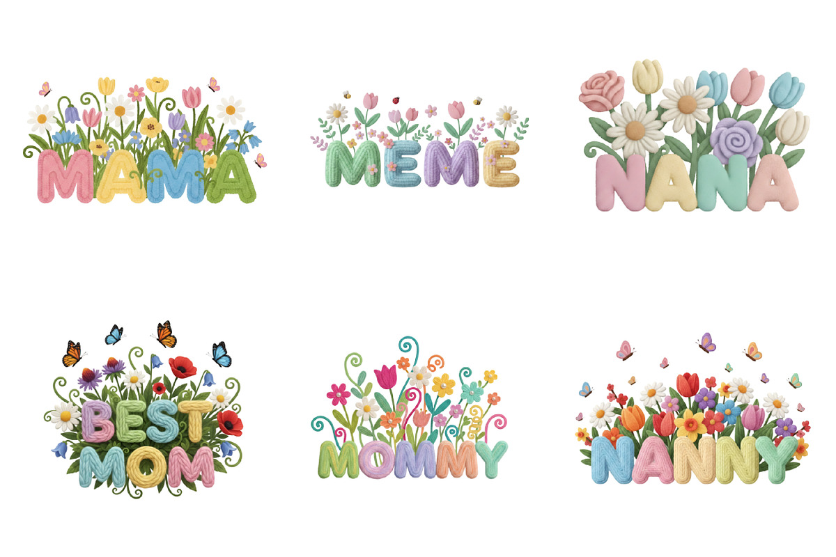 Mother s Day Floral PNG Bundle, an Illustration by GatewayDesign (Photo 2 of 3)