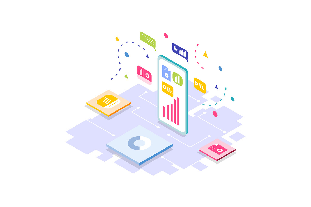 Business isometric vector bundle, a Technology Illustration by foxndeer (Photo 2 of 4)