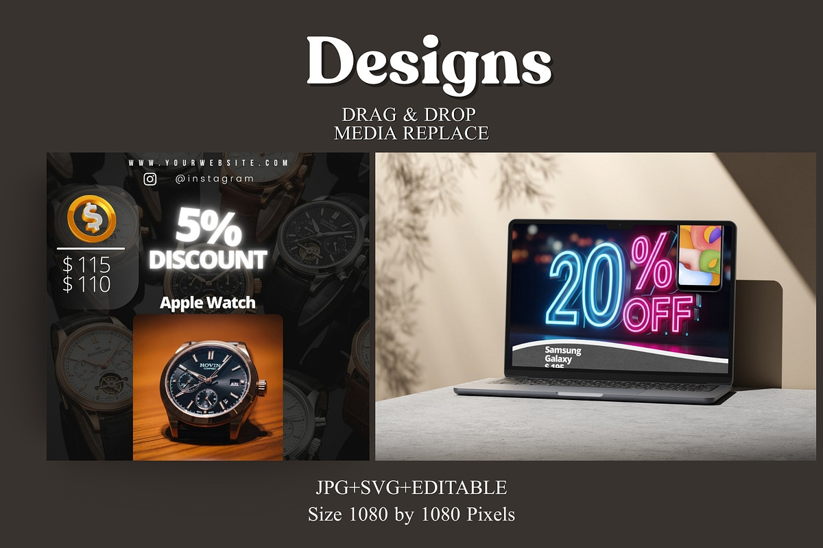 SVG JPG Promo Designs Pack of 5, a Branding & Logo Template by Crox Studio | Digital (Photo 3 of 7)